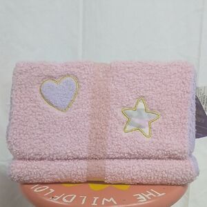 ISCREAM Kids Plush Folding Tablet/Laptop Pillow with Keyboard Shelf Rose Sherpa